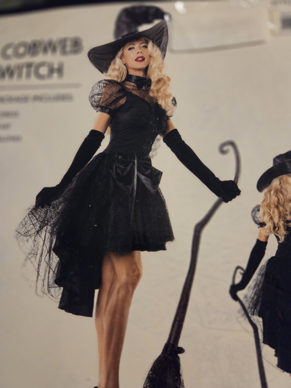 Classic Sexy Black Witch Halloween Costume Dress - Women Size Small No Hat